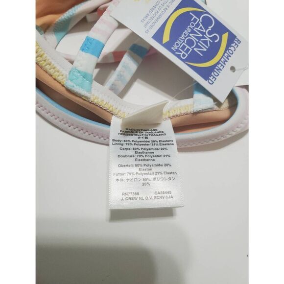 Crewcuts Girls Pastel Striped UPF 50 Bikini Top NWT Size 6/7 - Picture 5 of 5